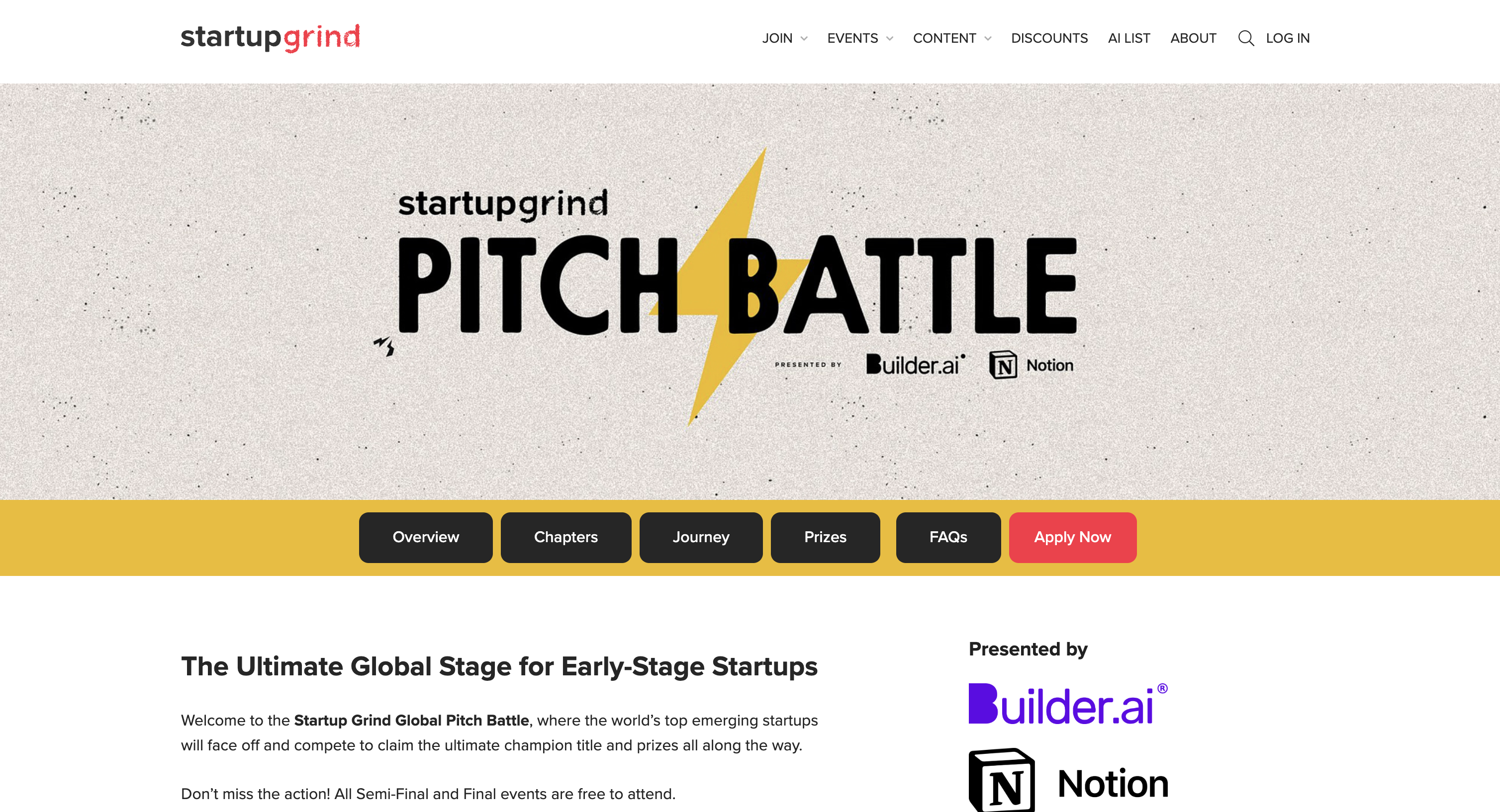 Startup Grind Global Pitch Battle (January 2025)